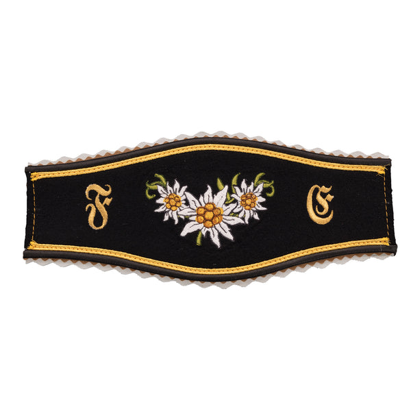 Brustschild für Tracht mit Edelweiß und Initialien