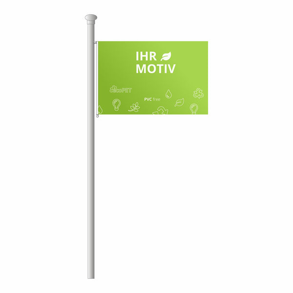 ecoPET Hissflagge im Querformat