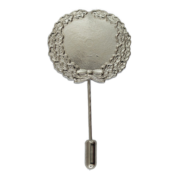 Eichenlaubkranz silber lange Nadel