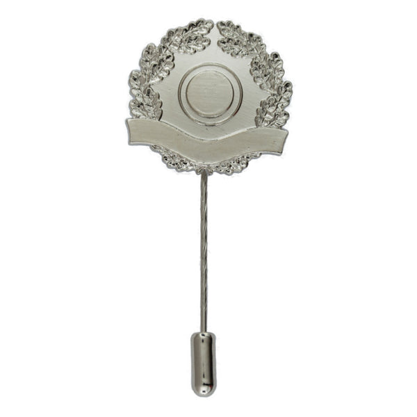 Eichenlaubkranz silber lange Nadel