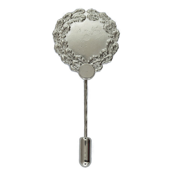 Eichenlaubkranz silber lange Nadel