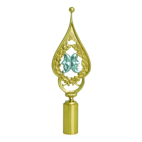 Fahnenspitze mit Karnevalmotiv