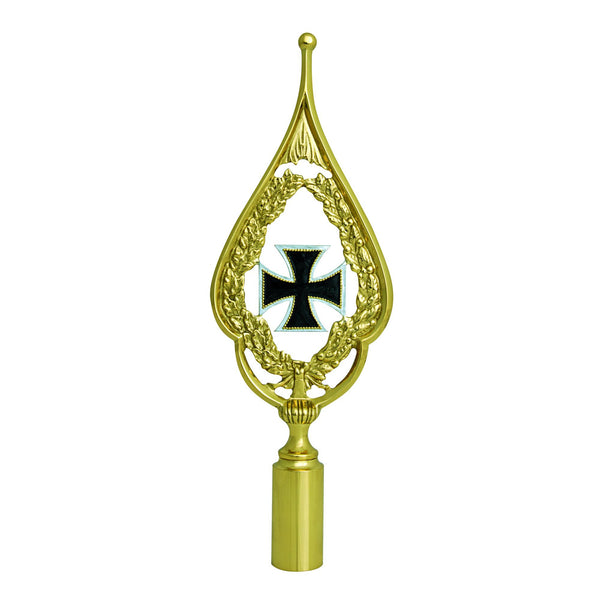 Fahnenspitze Kriegermotiv