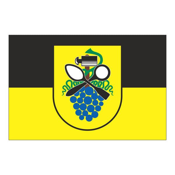 Die Fahne der Stadt Grünhain-Beierfeld.