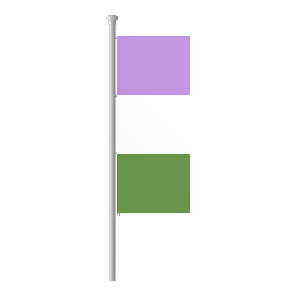 Genderqueer Hissfahne im Hochformat