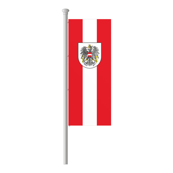 Österreich rot-weiß-rot mit Wappen hochwertige Hissfahne im
