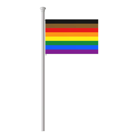 People of Colour Hissflagge im Querformat
