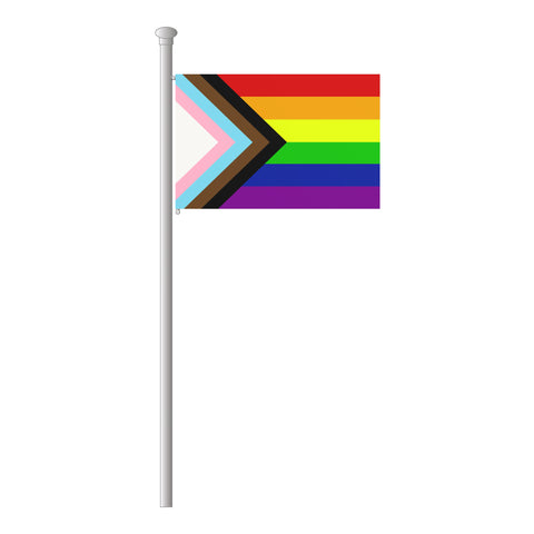 Progress-Pride Hissflagge im Querformat