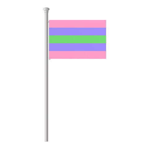 Trigender Hissflagge im Querformat