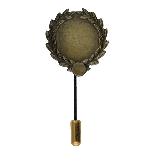 Lorbeerkranz bronze mit langer Nadel