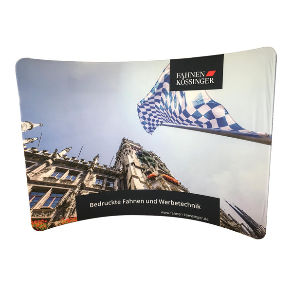 Messewand Zip gebogen Beispiel