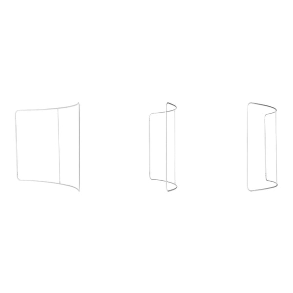 Messewand Zip gebogen Gestell Ansichten