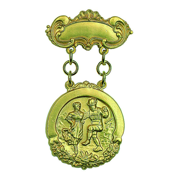 Trachtenabzeichen gold mit Agraffe