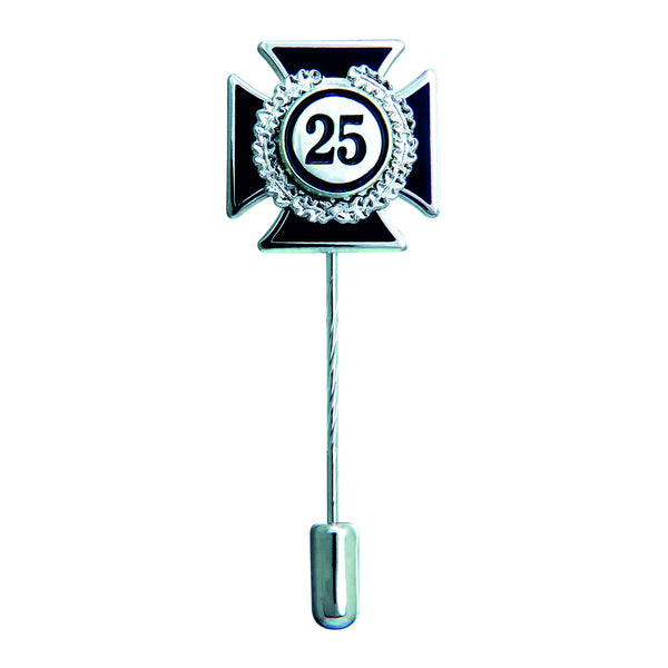 Kriegerabzeichen silber mit Zahl 25