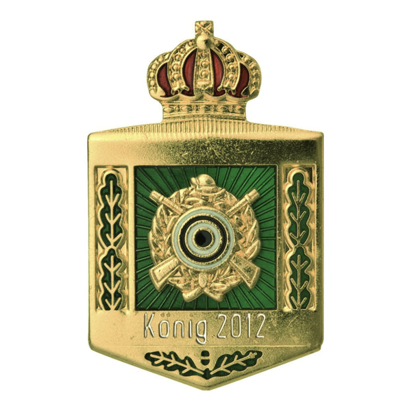 Schützenabzeichen gold, mit Gravur