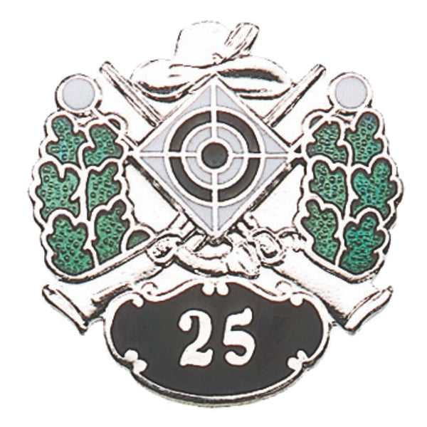 Abzeichen mit Zahl 25