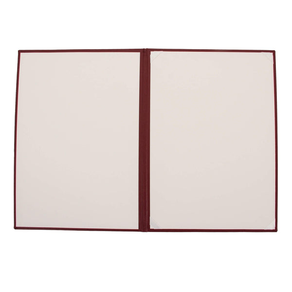 aufgeklappte Urkundenmappe Leinen, weinrot