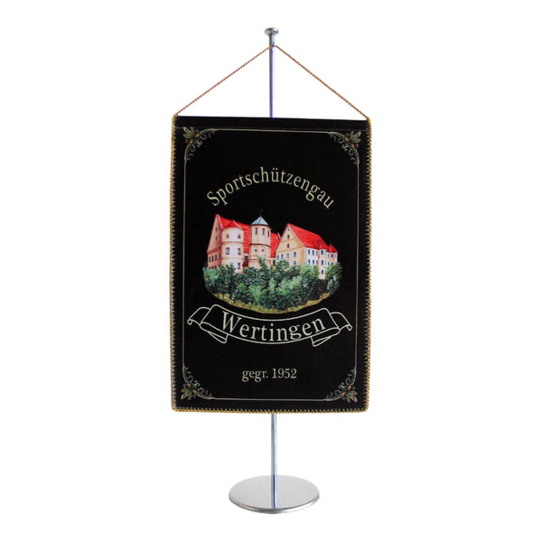 Tischbanner 4-eckig mit Metallständer Standard